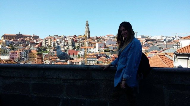 Vlada Kuznietsova i Vitalii Kondrenko, studenci studiów magisterskich z zarządzania PWSTE w Jarosławiu podczas studiów w ramach programu Erasmus+ w Escola Superior de Tecnologias de Fafe - Portugalia