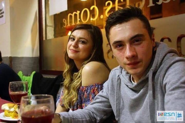 Vlada Kuznietsova i Vitalik Kondrenko, studenci studiów magisterskich z zarządzania PWSTE w Jarosławiu podczas semestru w ramach programu Erasmus+ w Escola Superior de Tecnologias de Fafe