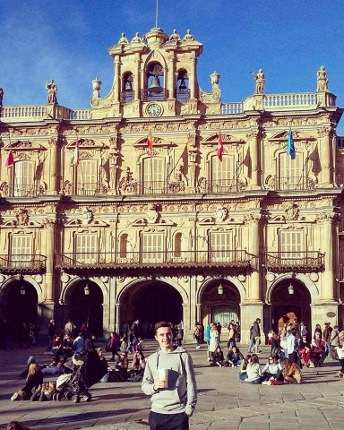 Student studiów magisterskich z zarządzania PWSTE w Jarosławiu podczas semestru w ramach programu Erasmus+ w Escola Superior de Tecnologias de Fafe - Portugalia