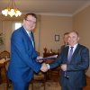 Rektor i Prorektor odeskiej Państwowej Akademii Budownictwa i Architektury w PWSTE w Jarosławiu