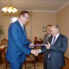 Rektor i Prorektor odeskiej Państwowej Akademii Budownictwa i Architektury w PWSTE w Jarosławiu