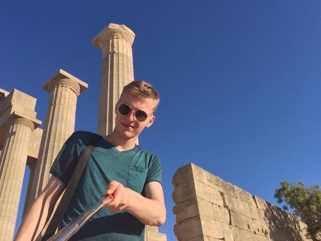Studenci PWSTE w Jarosławiu na greckiej Rodos z Erasmusem+: Olishkevych Artur Vitalik Kondrenko Maksym Holovchenko