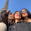 Erasmus+ students at PWSTE: Gizem Gözde Süzgün, Songül Orhan and Rojin Denli while traveling abroad