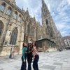 Erasmus+ students at PWSTE: Gizem Gözde Süzgün, Songül Orhan and Rojin Denli while traveling abroad