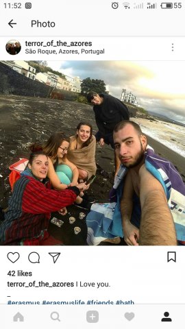 Vlad Talashchenko podczas studiów na University of the Azores w ramach programu Erasmus+ (semestr zimowy 2017/2018)
